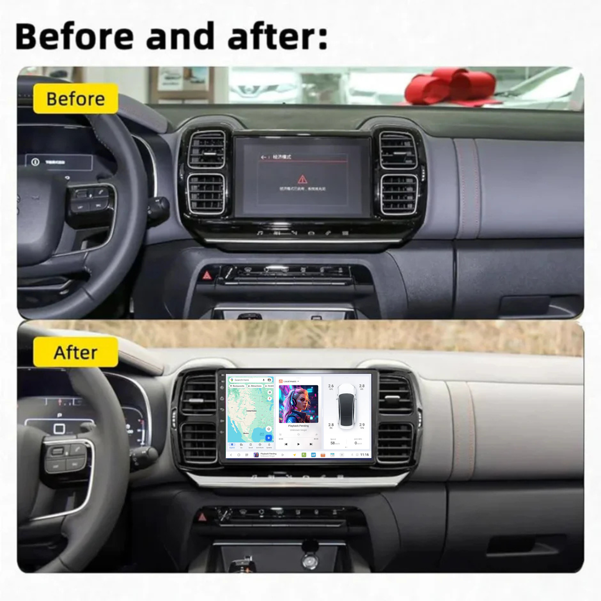 DUDU7 Citroen C5 Aircross 2017-Present Head Unit Car Stereo | Apple CarPlay & Android Auto
