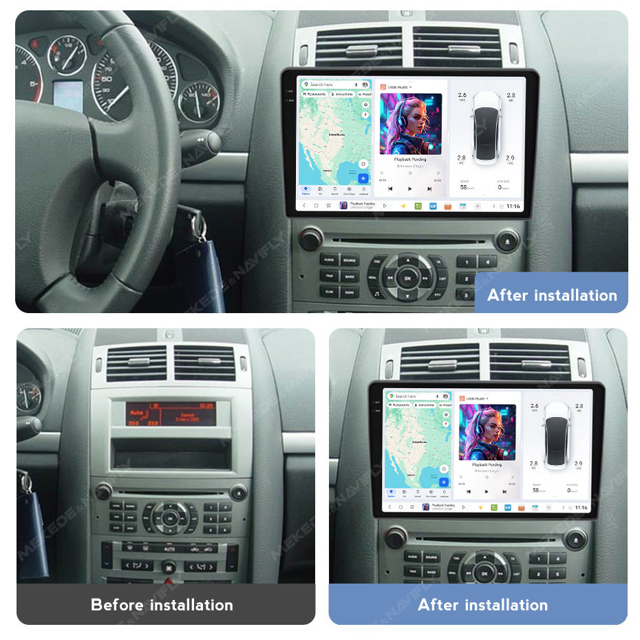 DUDU7 Peugeot 407 2004-2010 Head Unit Car Stereo | Apple CarPlay & Android Auto