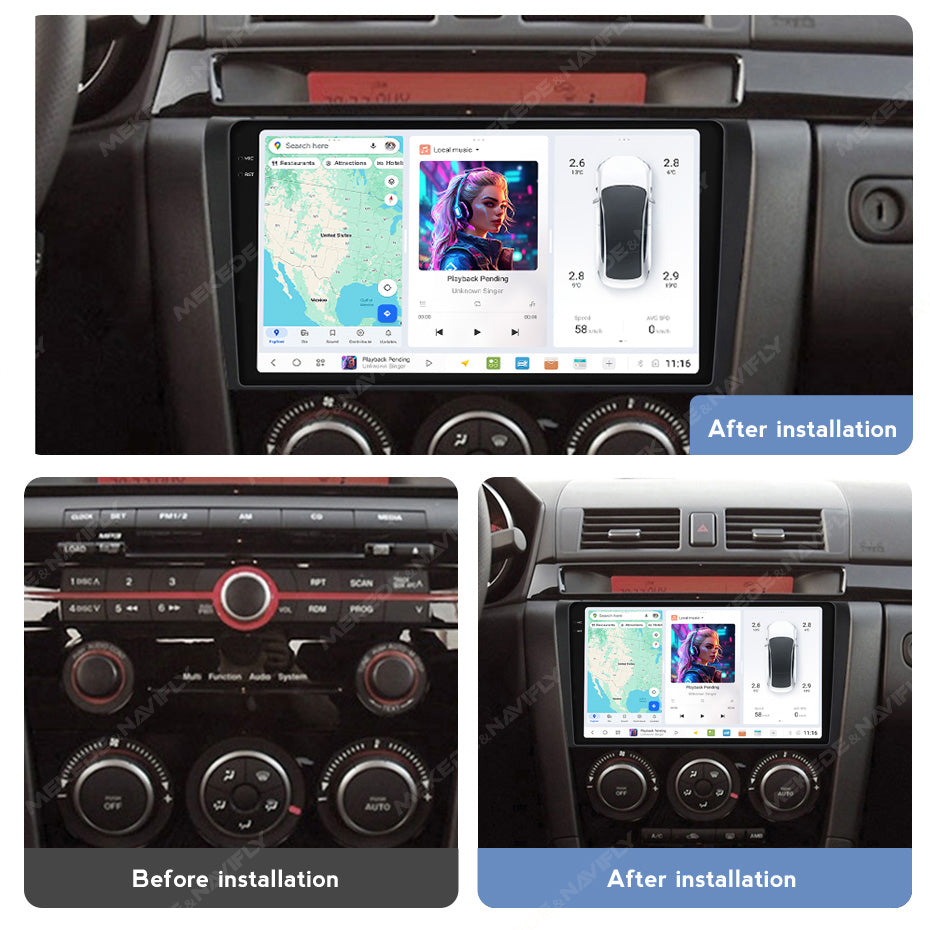 DUDU7 Mazda 3 2004-2009 Head Unit Car Stereo | Apple CarPlay & Android Auto