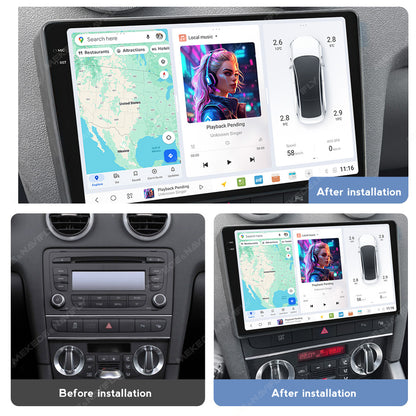 DUDU7 Audi A3 S3 RS3 2003-2012 Head Unit Car Stereo | Apple CarPlay & Android Auto