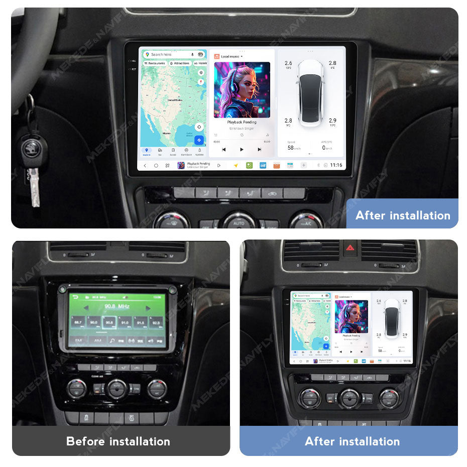 DUDU7 Skoda Yeti 2009-2014 Head Unit Car Stereo | Apple CarPlay & Android Auto