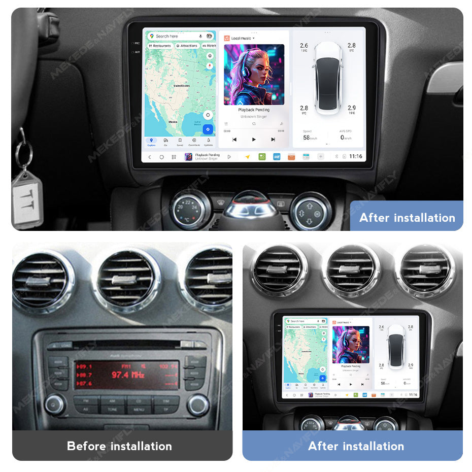 DUDU7 Audi TT 2006-2014  Head Unit Car Stereo | Apple CarPlay & Android Auto