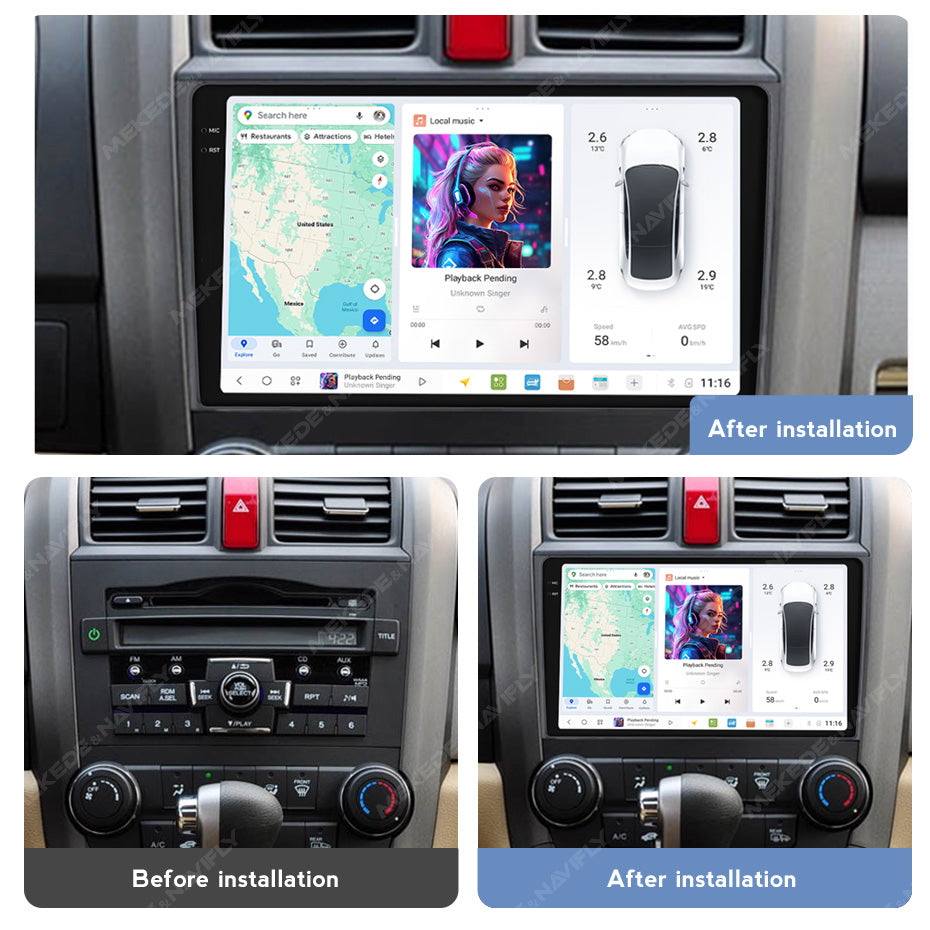 DUDU7 Honda CRV 2006-2012 Head Unit Car Stereo | Apple CarPlay & Android Auto