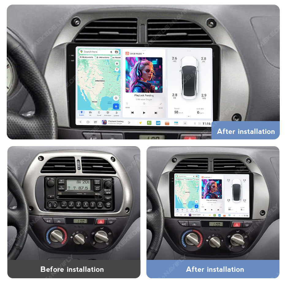 DUDU7 Toyota RAV4 2001-2006 Head Unit Car Stereo | Apple CarPlay & Android Auto
