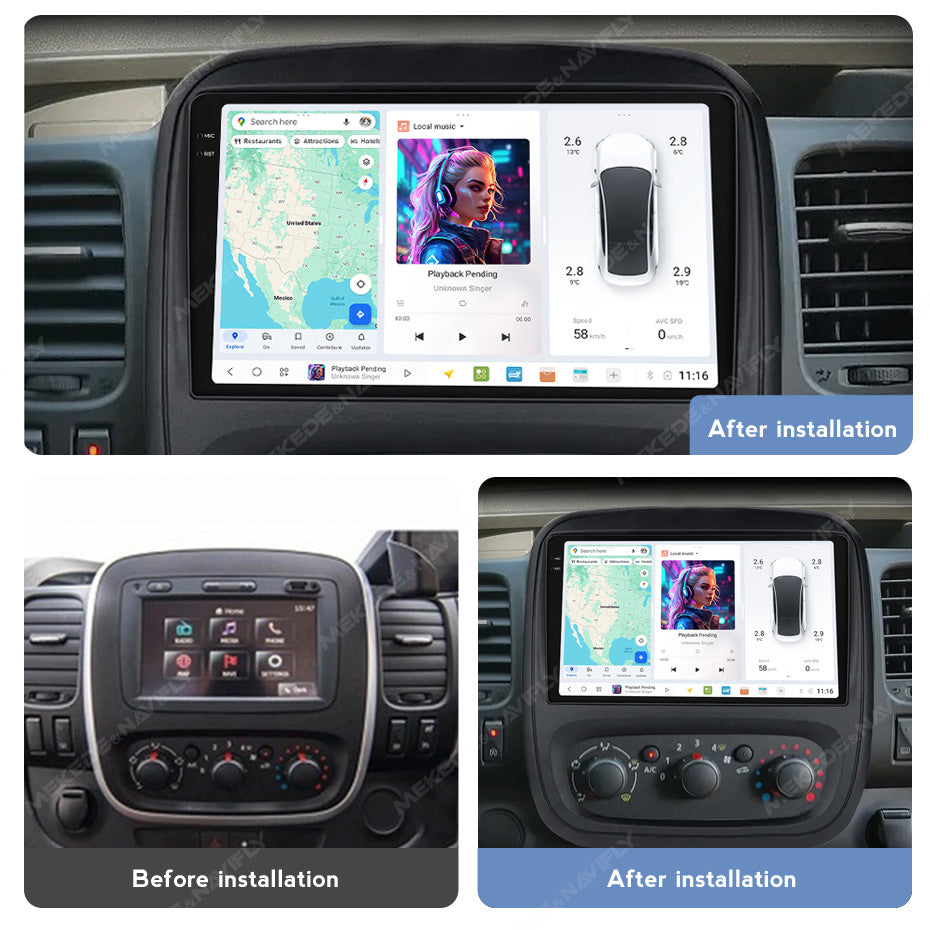 DUDU7 Vauxhall Vivaro Renault Traffic 2014-2021 Head Unit Car Stereo | Apple CarPlay & Android Auto