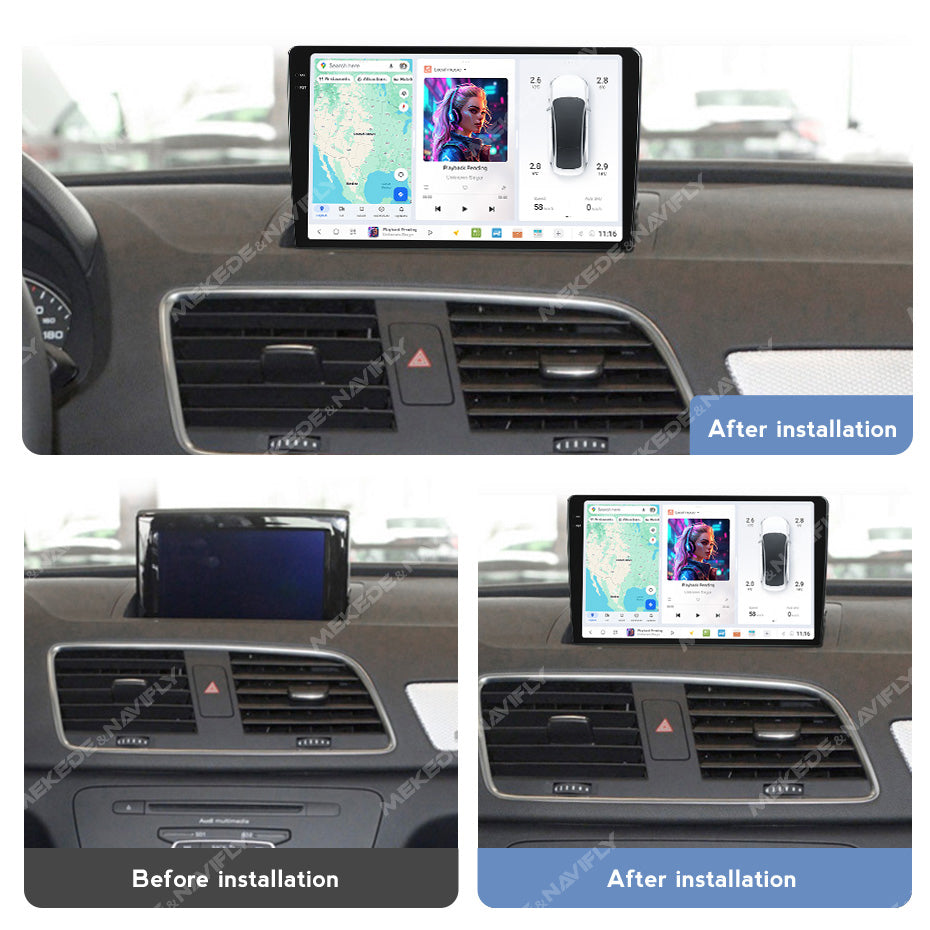DUDU7 Audi Q3 2011-2018  Head Unit Car Stereo | Apple CarPlay & Android Auto Design 2