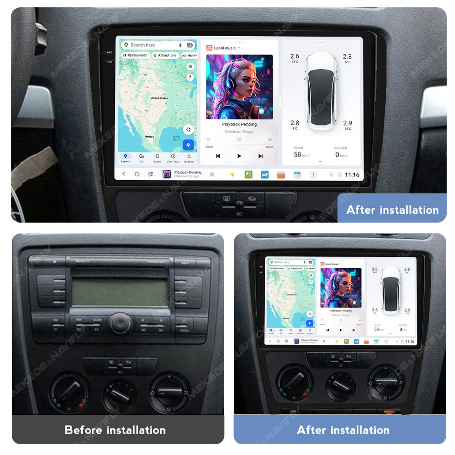 DUDU7 Skoda Octavia 2008-2013 Head Unit Car Stereo | Apple CarPlay & Android Auto