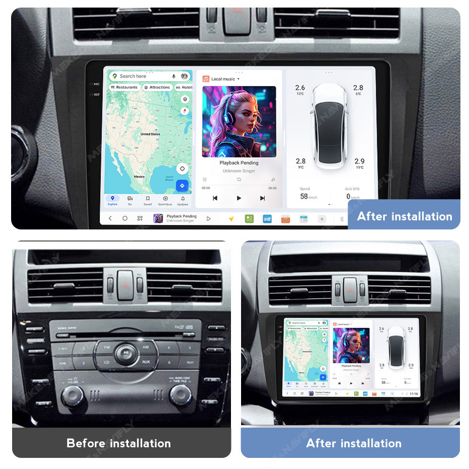 DUDU7 Mazda 6 2008-2012 Head Unit Car Stereo | Apple CarPlay & Android Auto