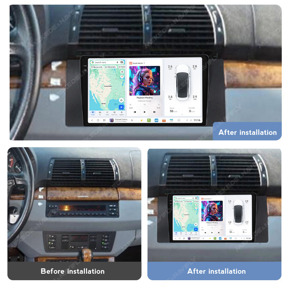 DUDU7 BMW X5 E53 / 5 Series 1999-2006 Head Unit Car Stereo | Apple CarPlay & Android Auto