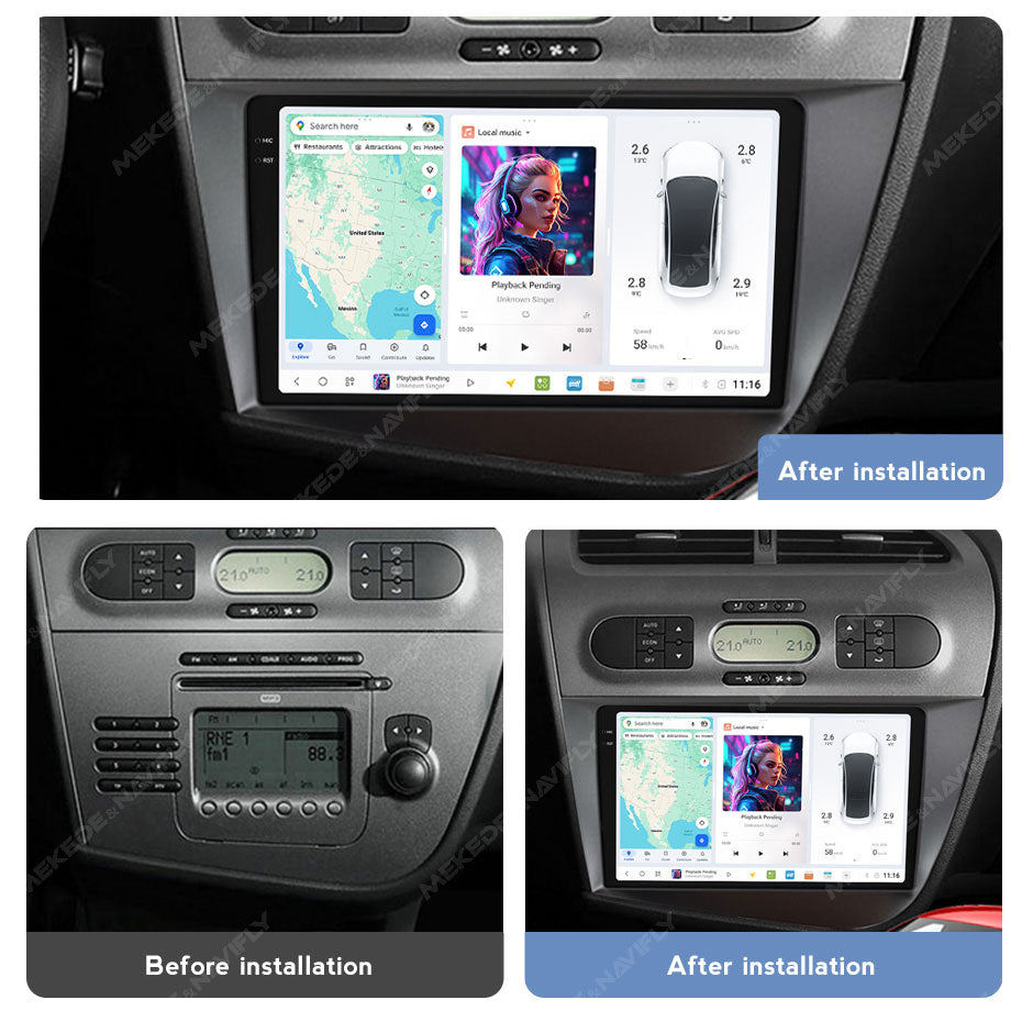 DUDU7 Seat Leon 2005-2012 Head Unit Car Stereo | Apple CarPlay & Android Auto