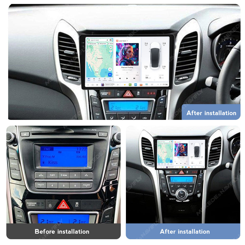 DUDU7 Hyundai i30 2011-2017 Head Unit Car Stereo | Apple CarPlay & Android Auto
