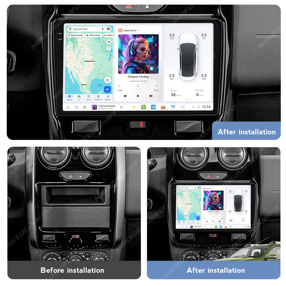 DUDU7 Dacia Duster 2015-2020 Head Unit Car Stereo | Apple CarPlay & Android Auto