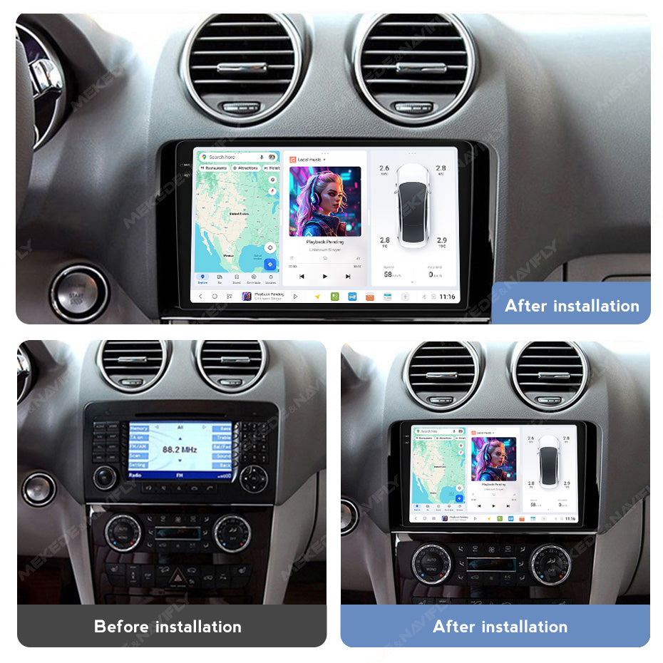 DUDU7 Mercedes ML GL 2005-2010 Head Unit Car Stereo | Apple CarPlay & Android Auto