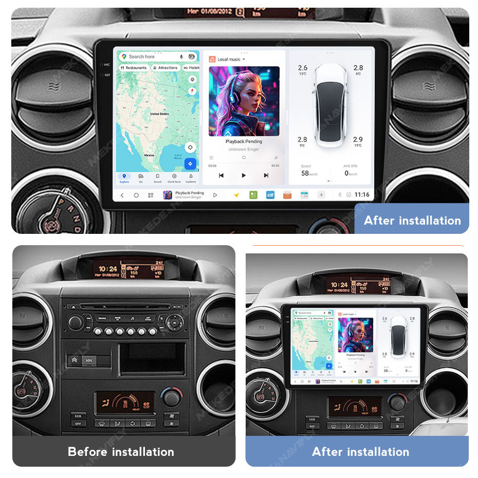 DUDU7 Citroen Berlingo Peugeot Partner 2008-2019 Head Unit Car Stereo | Apple CarPlay & Android Auto