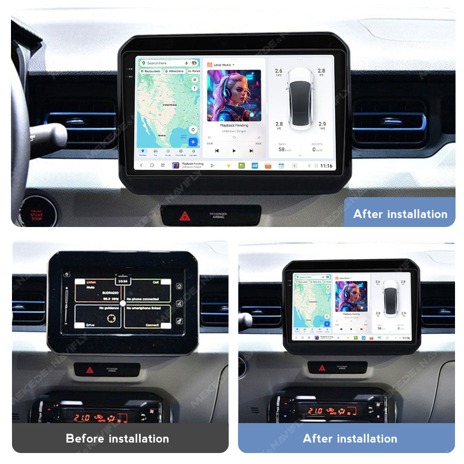 DUDU7 Suzuki Ignis 2016-2020 Head Unit Car Stereo | Apple CarPlay & Android Auto