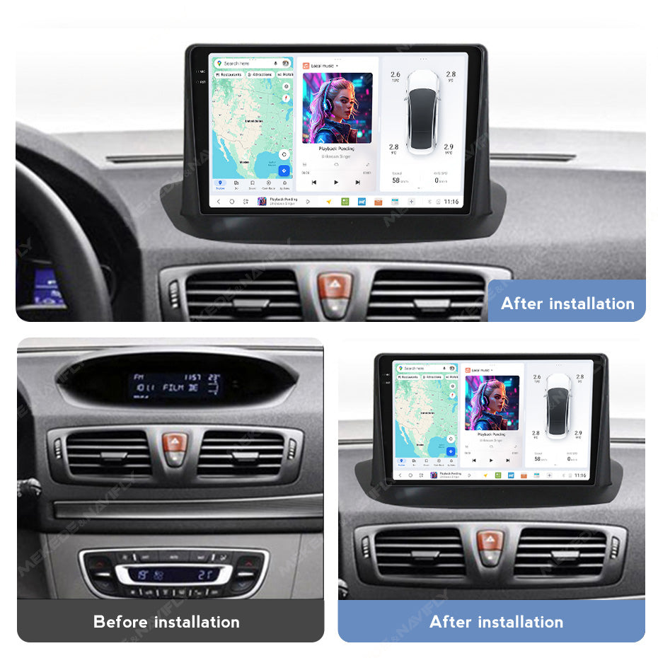 DUDU7 Megane 3 2008-2014 Head Unit Car Stereo | Apple CarPlay & Android Auto