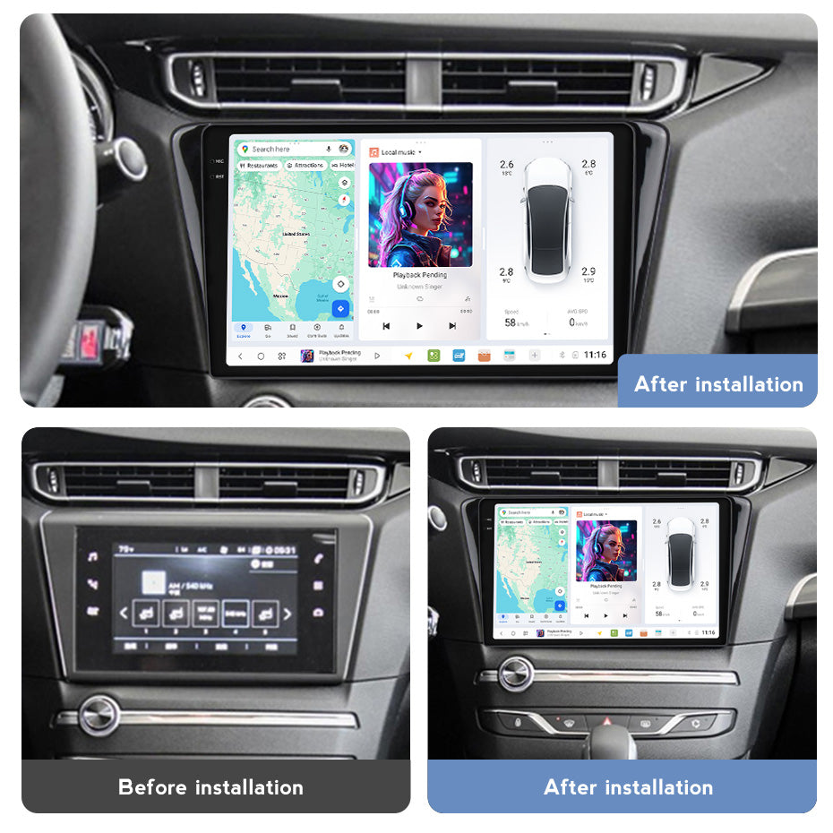DUDU7 Peugeot 408 2014-2018 Head Unit Car Stereo | Apple CarPlay & Android Auto