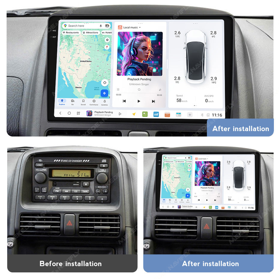 DUDU7 Honda CRV 2002-2005 Head Unit Car Stereo | Apple CarPlay & Android Auto