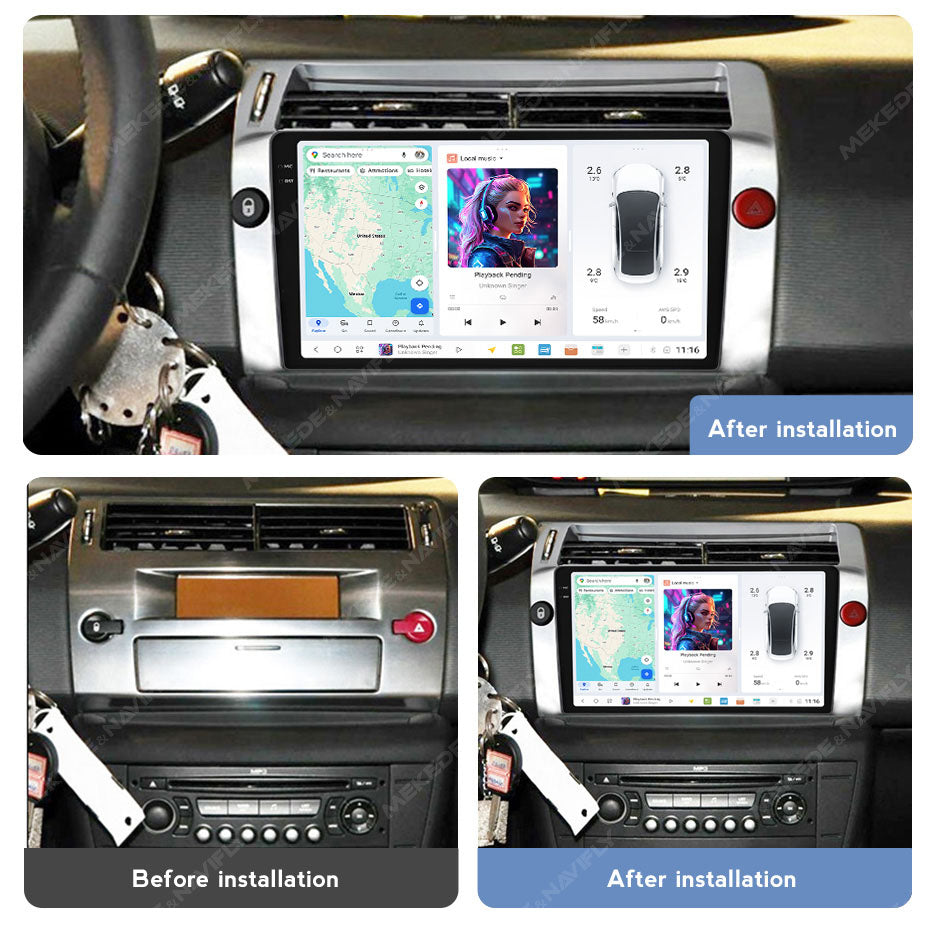 DUDU7 Citroen C4 2004-2014 Head Unit Car Stereo | Apple CarPlay & Android Auto
