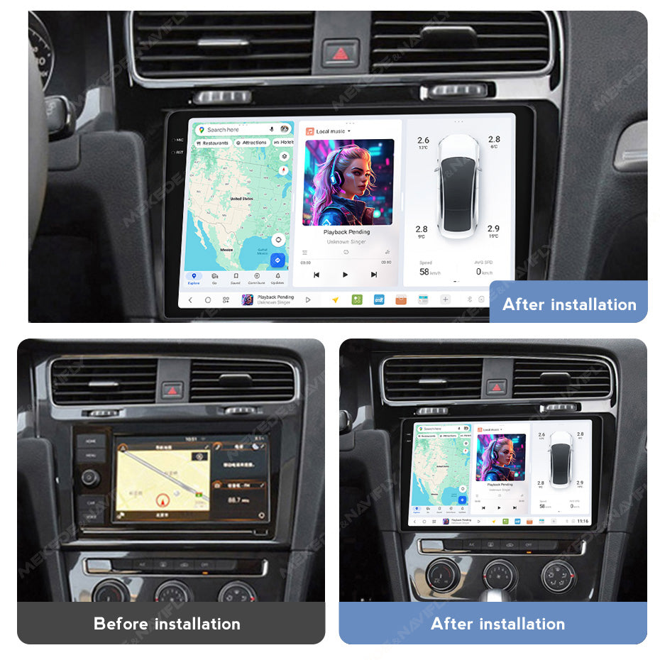 DUDU7 Volkswagen Golf MK7 2013-2017 Head Unit Car Stereo | Apple CarPlay & Android Auto