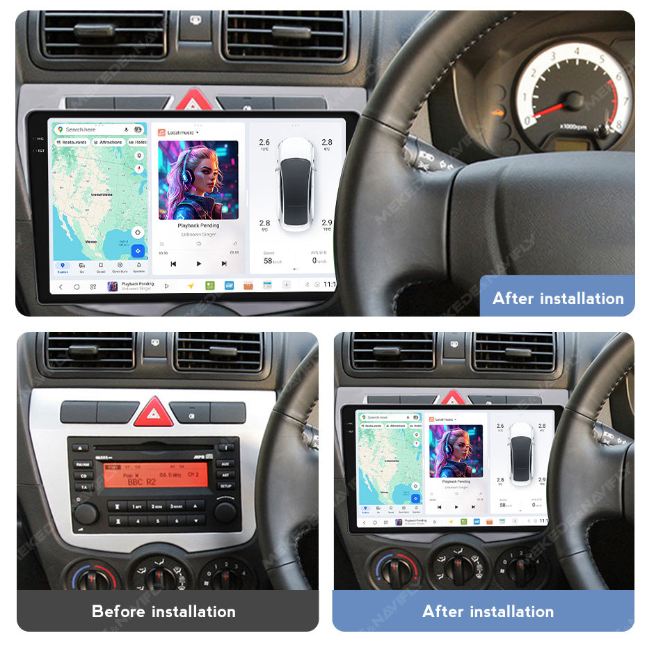 DUDU7 Kia Picanto 2007-2011 Head Unit Car Stereo | Apple CarPlay & Android Auto