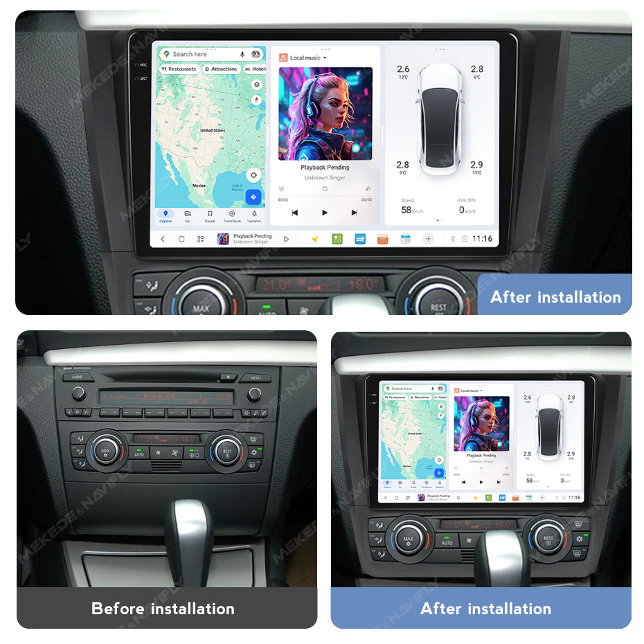 DUDU7 BMW 1 Series 2004-2012 Head Unit Car Stereo | Apple CarPlay & Android Auto