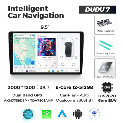 DUDU7 Universal Head Unit Car Stereo 9 & 9.5inch | Apple CarPlay & Android Auto