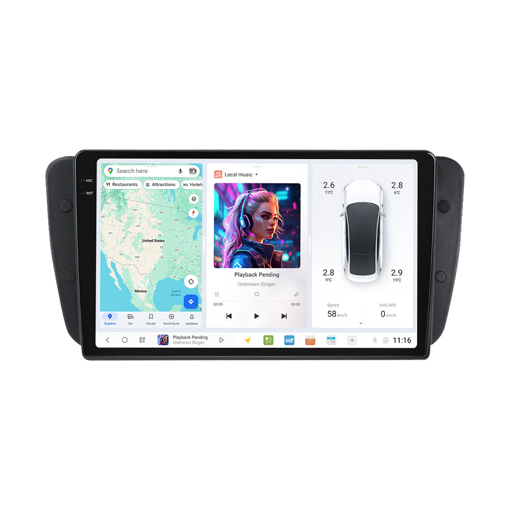 DUDU7 Seat Ibiza 2009-2013 Head Unit Car Stereo | Apple CarPlay & Android Auto