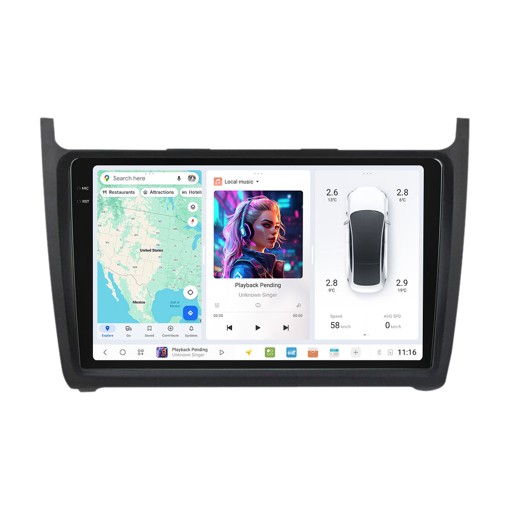 DUDU7 Volkswagen Polo 2010-2015 Head Unit Car Stereo | Apple CarPlay & Android Auto