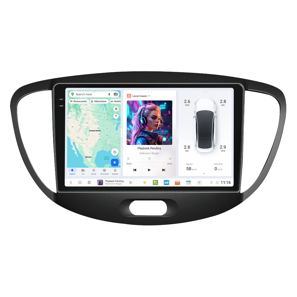 DUDU7 Hyundai i10 2007-2013 Head Unit Car Stereo | Apple CarPlay & Android Auto