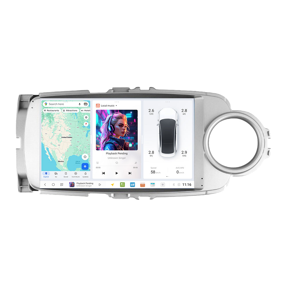 DUDU7 Toyota Yaris 2012-2017 Head Unit Car Stereo | Apple CarPlay & Android Auto RHD