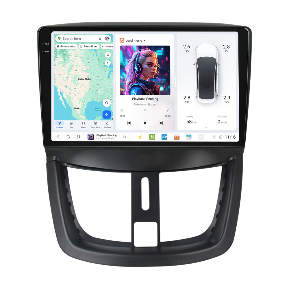 DUDU7 Peugeot 207 207 CC 2006-2014 Head Unit Car Stereo | Apple CarPlay & Android Auto