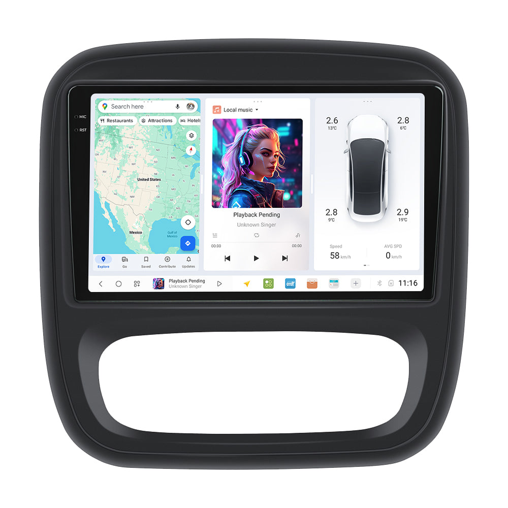 DUDU7 Vauxhall Vivaro Renault Traffic 2014-2021 Head Unit Car Stereo | Apple CarPlay & Android Auto