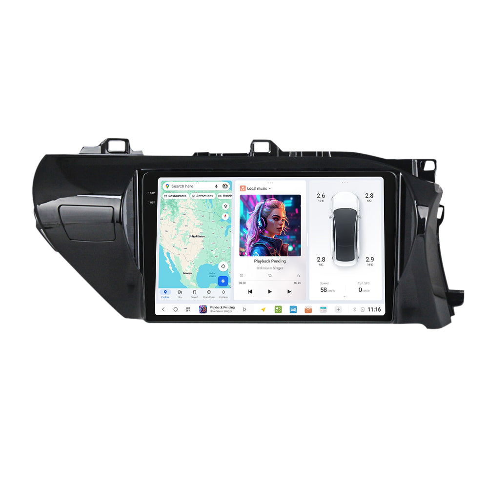 DUDU7 Toyota Hilux 2015-2020 Head Unit Car Stereo | Apple CarPlay & Android Auto