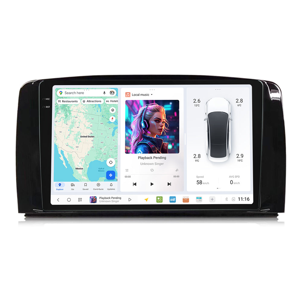 DUDU7 Mercedes R-Class 2007-2011 Head Unit Car Stereo | Apple CarPlay & Android Auto