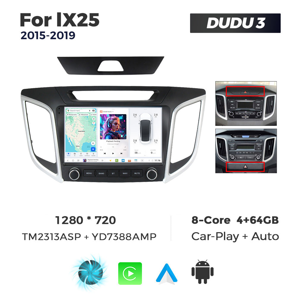 DUDU7 Hyundai ix25 2015-2019 Head Unit Car Stereo | Apple CarPlay & Android Auto