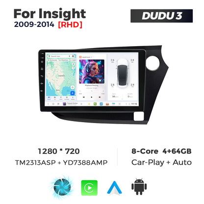 DUDU7 Honda Insight 2009-2014 Head Unit Car Stereo | Apple CarPlay & Android Auto