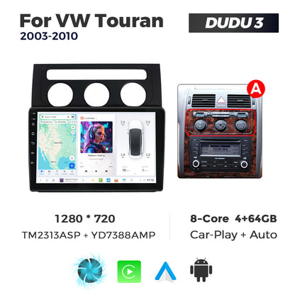 DUDU7 Volkswagen Touran 2003-2010 Head Unit Car Stereo | Apple CarPlay & Android Auto