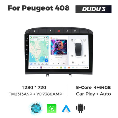 DUDU7 Peugeot 308 308SW 408 2007-2013 Head Unit Car Stereo | Apple CarPlay & Android Auto