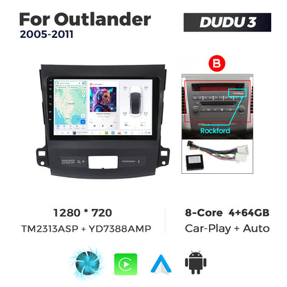 DUDU7 Citroen C-Crosser Peugeot 4007 Mitsubishi Outlander 2005-2012 Head Unit Car Stereo | Apple CarPlay & Android Auto