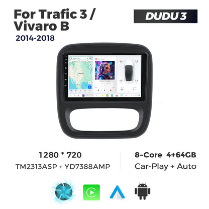 DUDU7 Vauxhall Vivaro Renault Traffic 2014-2021 Head Unit Car Stereo | Apple CarPlay & Android Auto