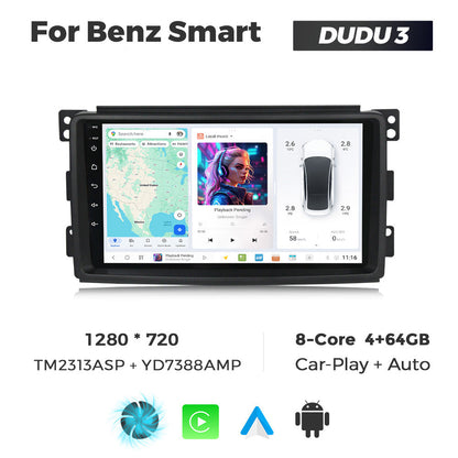 DUDU7 Smart Fortwo Forfour 2005-2010 Head Unit Car Stereo | Apple CarPlay & Android Auto
