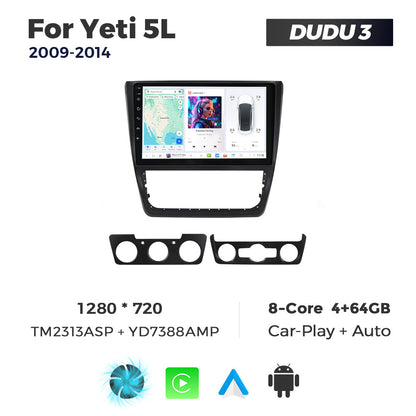 DUDU7 Skoda Yeti 2009-2014 Head Unit Car Stereo | Apple CarPlay & Android Auto