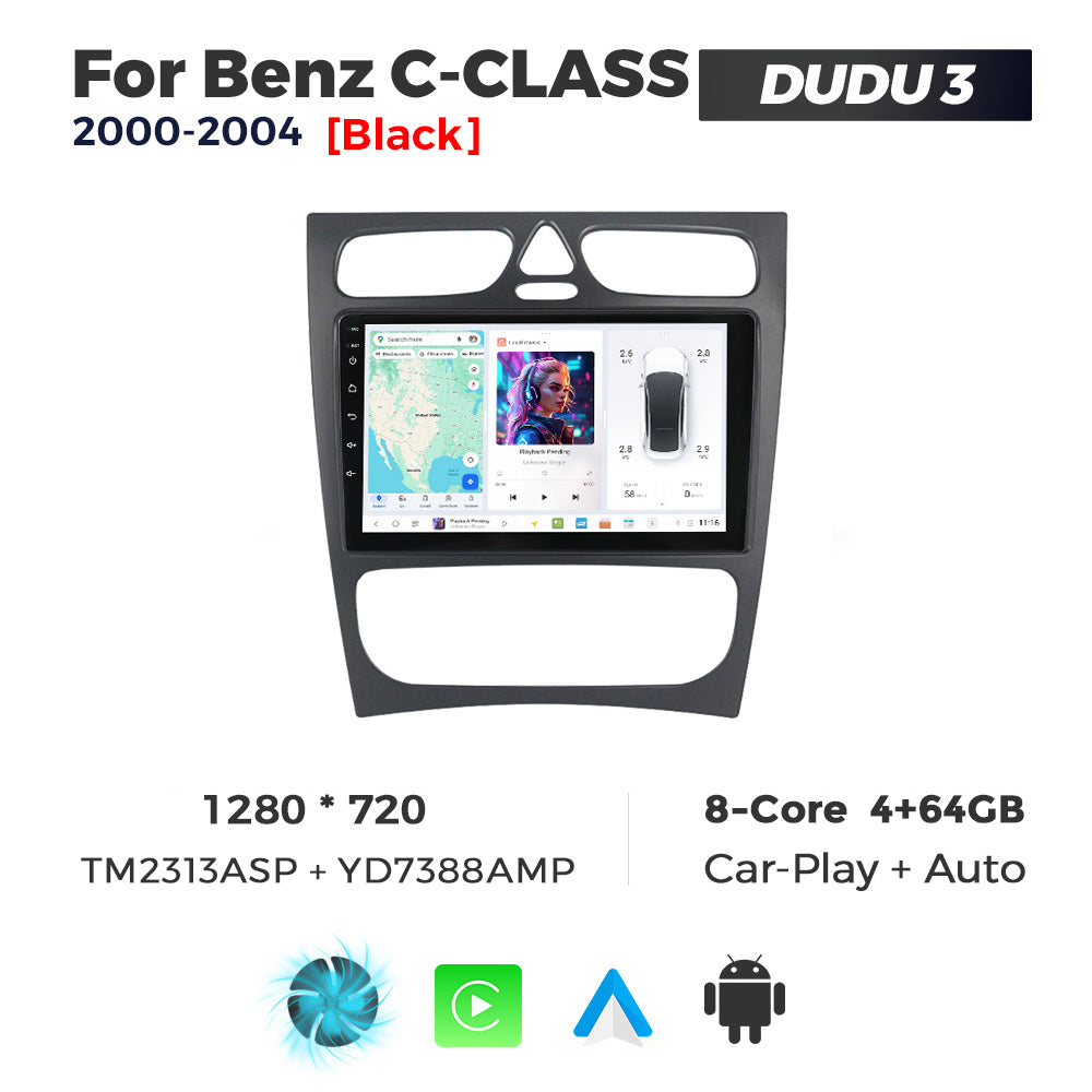 DUDU7 Mercedes C-Class 2000-2004 Head Unit Car Stereo | Apple CarPlay & Android Auto