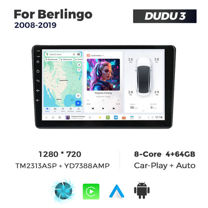 DUDU7 Citroen Berlingo Peugeot Partner 2008-2019 Head Unit Car Stereo | Apple CarPlay & Android Auto