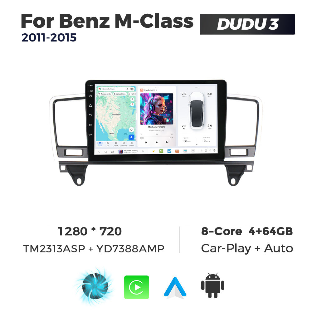 DUDU7 Mercedes ML GL 2011-2015 Head Unit Car Stereo | Apple CarPlay & Android Auto