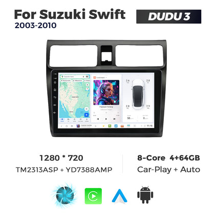 DUDU7 Suzuki Swift 2003-2010 Head Unit Car Stereo | Apple CarPlay & Android Auto