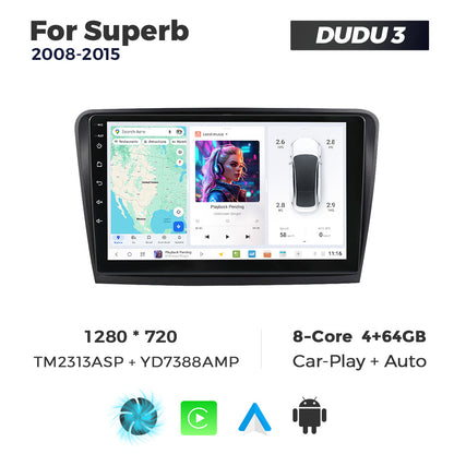 DUDU7 Skoda Superb 2008-2015 Head Unit Car Stereo | Apple CarPlay & Android Auto