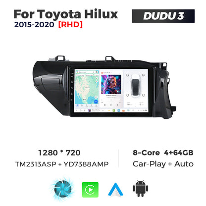 DUDU7 Toyota Hilux 2015-2020 Head Unit Car Stereo | Apple CarPlay & Android Auto