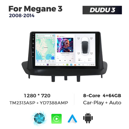 DUDU7 Megane 3 2008-2014 Head Unit Car Stereo | Apple CarPlay & Android Auto